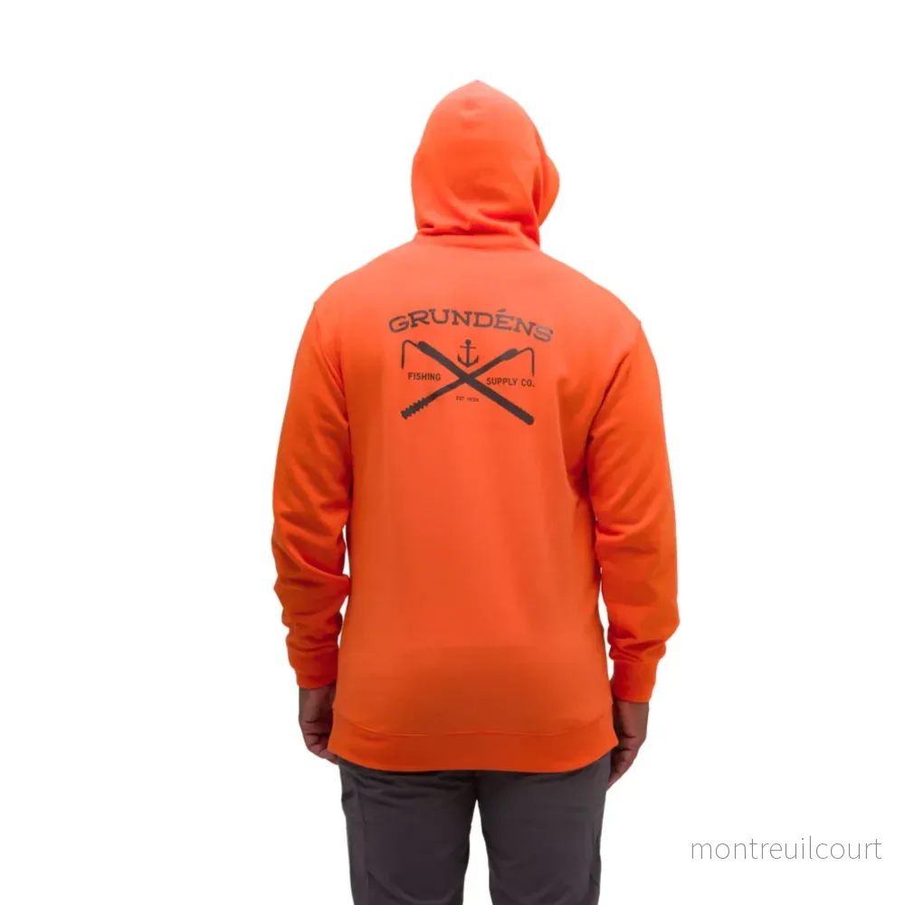 Grundens Displacement DWR Hoodie Red Orange - Bild 2