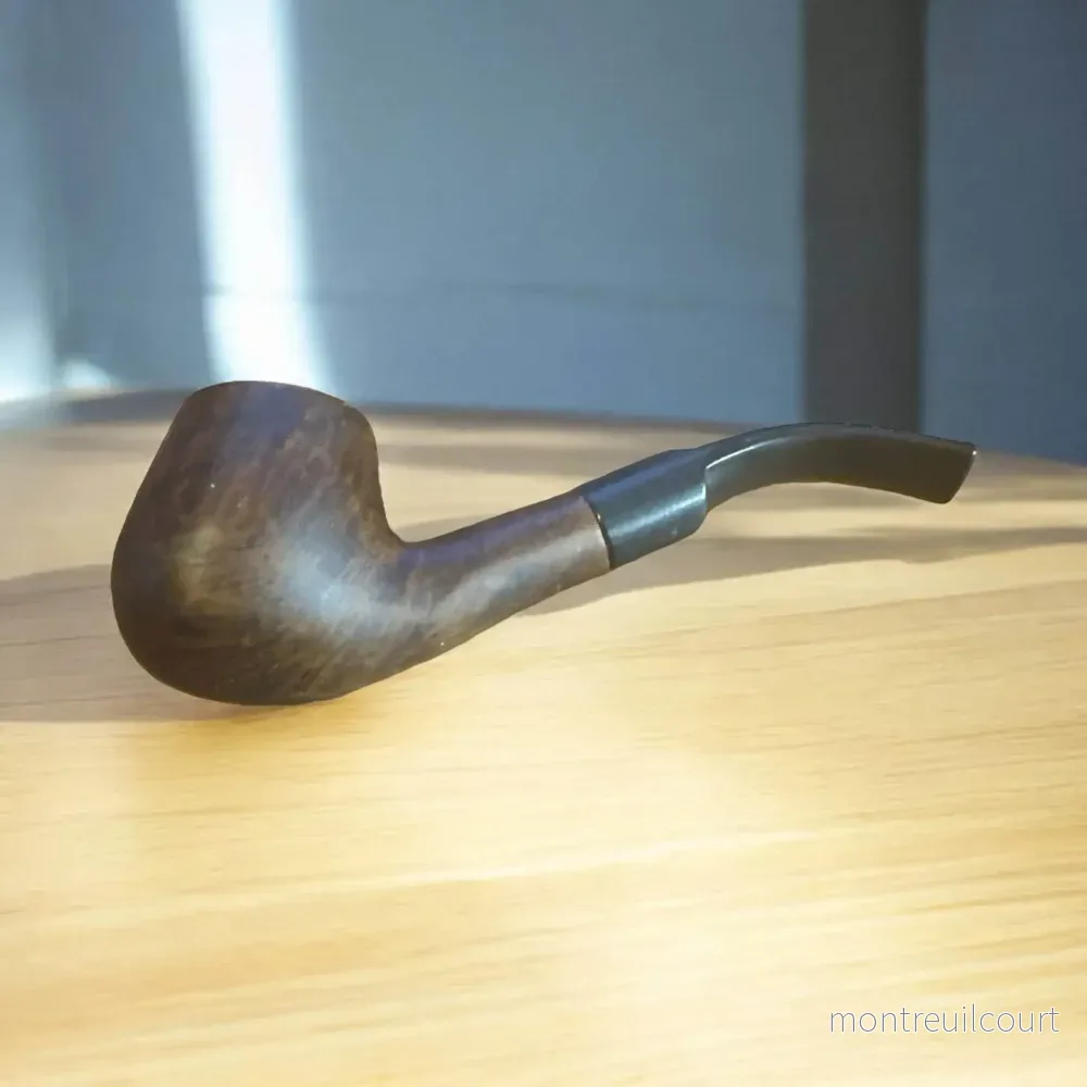 Brandy Träpipa – Walnut Brown Matte | Halvböjd Tobakspipa i Klassisk Design - Bild 3