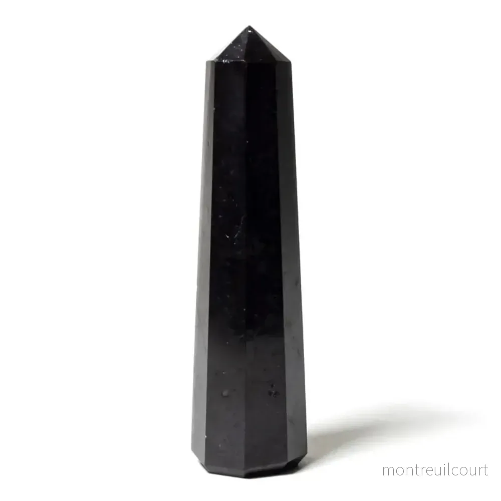 Svart turmalin spets – slipad obelisk / torn Svart turmalin spets – slipad obelisk / torn