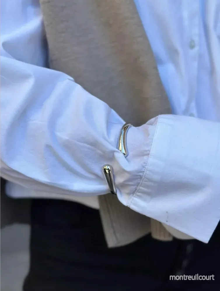 BOW19DETAILS – TWIN DROP BRACELET- SILVER