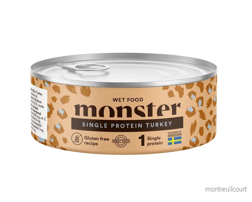 Monster Cat Adult Vådfoder Single Turkey Can 100g Monster Cat Adult Vådfoder Single Turkey Can 100g