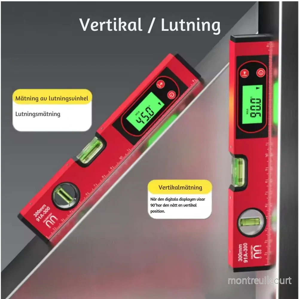 Smart Digital Nivålinjal med Magnetisk Bas och LCD-Display - Bild 2