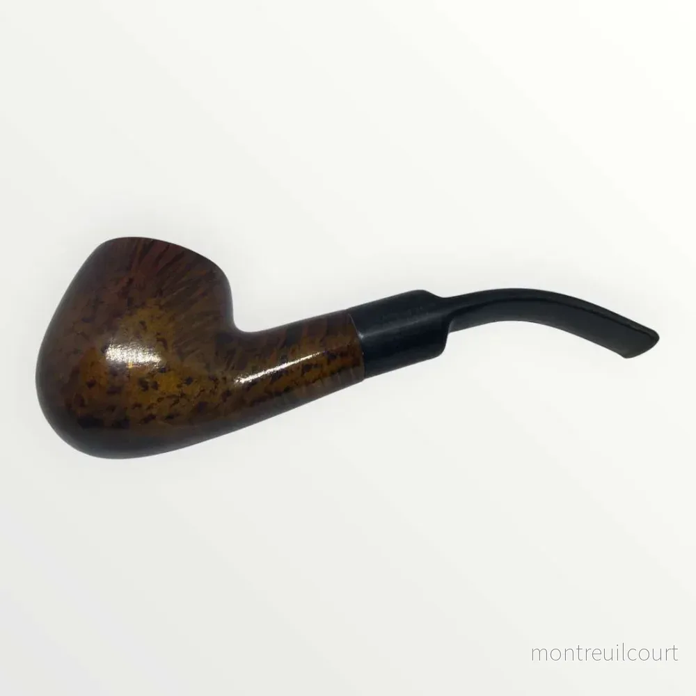 Klassisk Brandy Träpipa – Halvböjd (Walnut Brown & Red Polished) - Bild 2