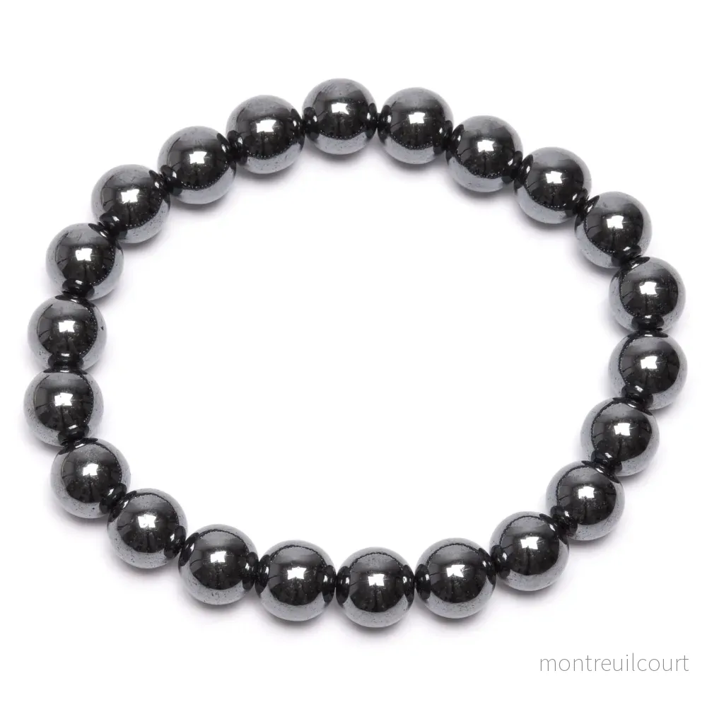 Armband – hematit runda pärlor 4mm Armband – hematit runda pärlor 4mm