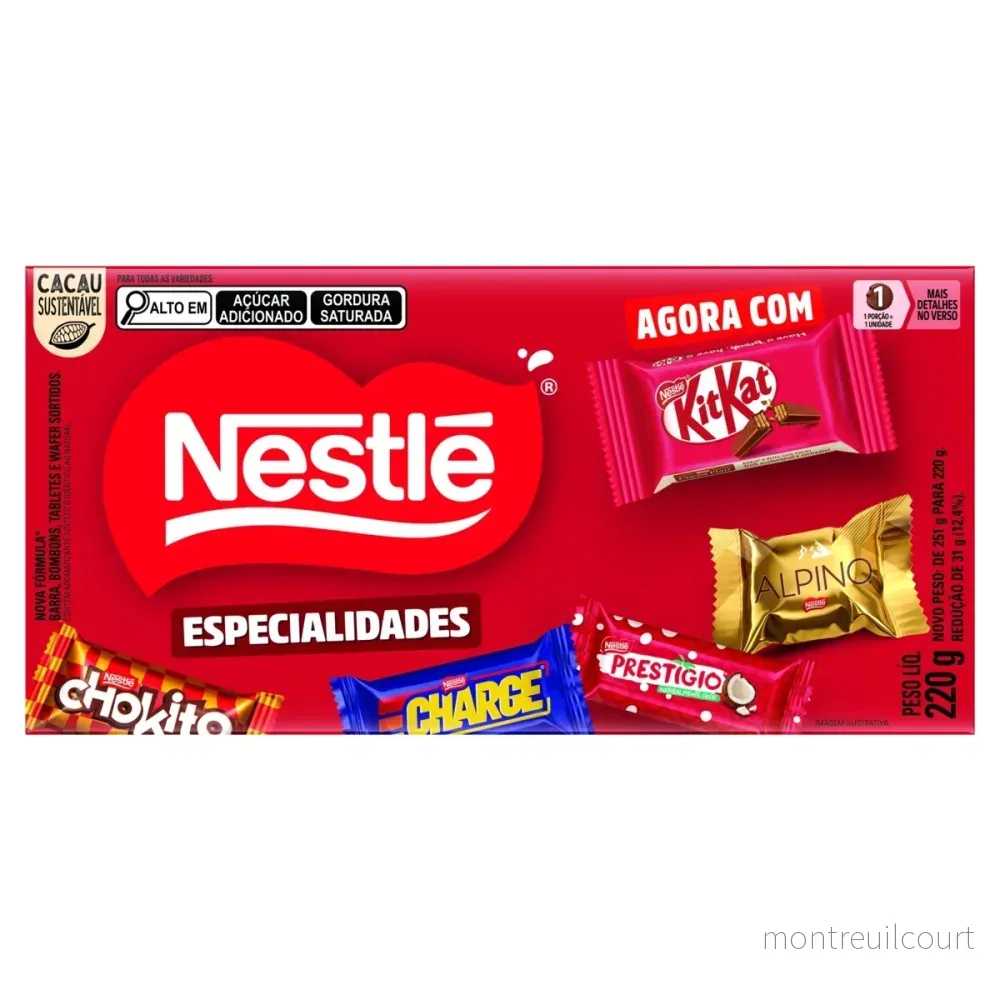 Caixa de Bombom Sortido Nestlé Especialidades / Nestlé Especialidades Assorted Chocolate Box – Nestlé (220g)