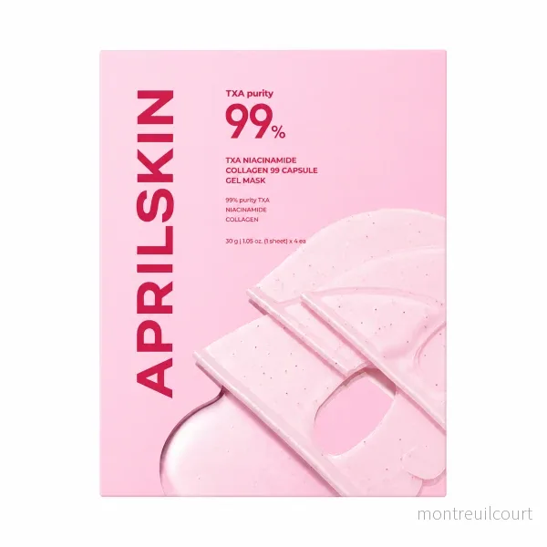 Aprilskin TXA Niacinamide Collagen 99 Capsule Gel Mask, 4 st
