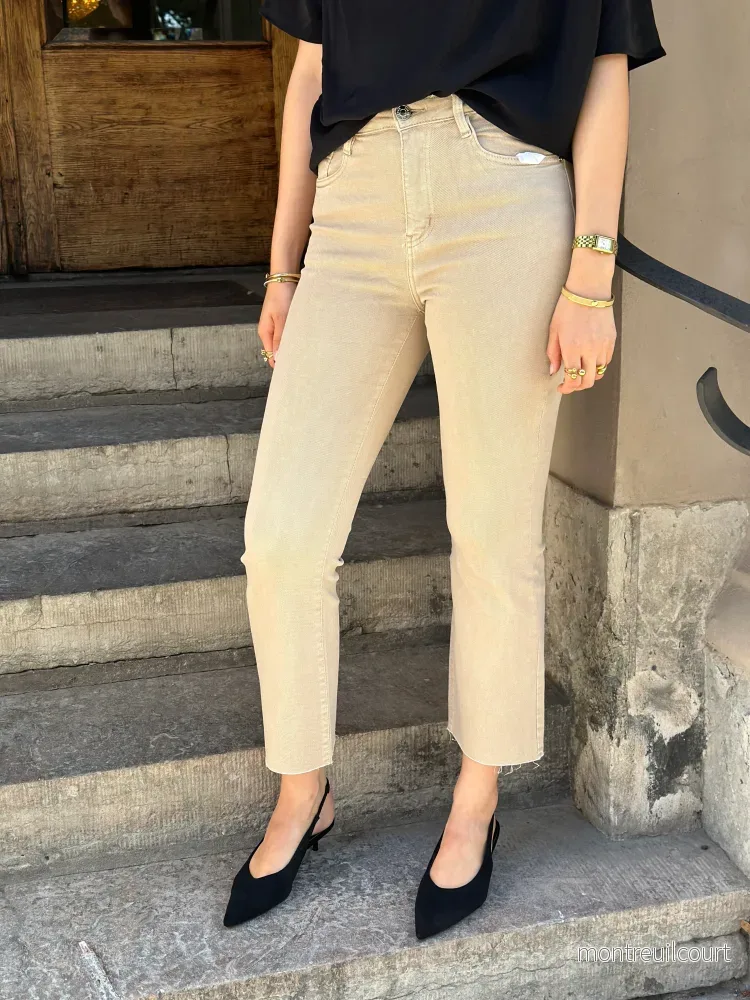 COSY HOUSE – FLARED JEANS Y6306G – BEIGE COSY HOUSE – FLARED JEANS Y6306G – BEIGE