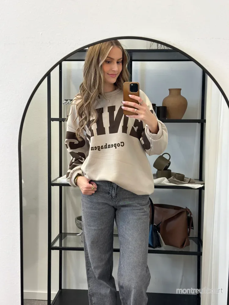 MARTA – HIBISCUS SWEATSHIRT 22659 – BEIGE MARTA – HIBISCUS SWEATSHIRT 22659 – BEIGE