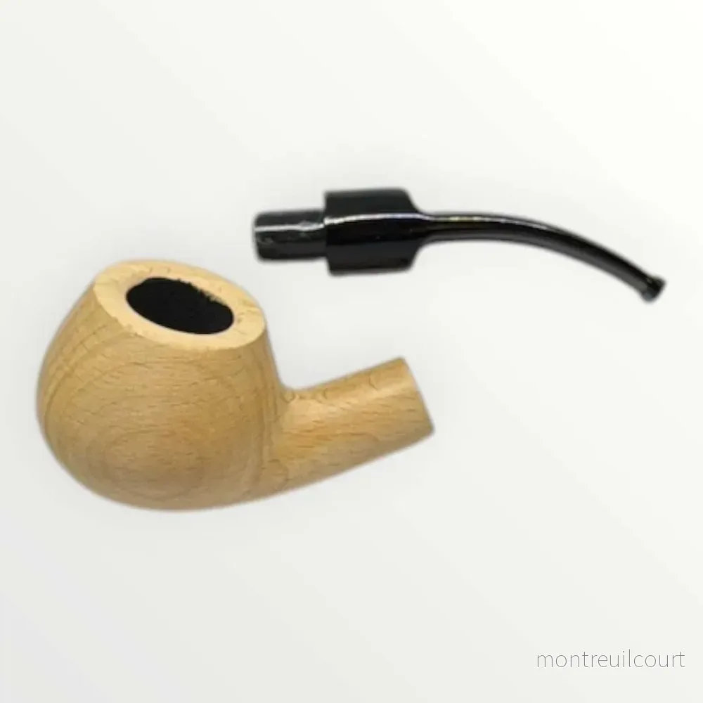 Pipa Naturell – Obehandlad Träpipa i Modell Bent Apple (136mm) - Bild 3