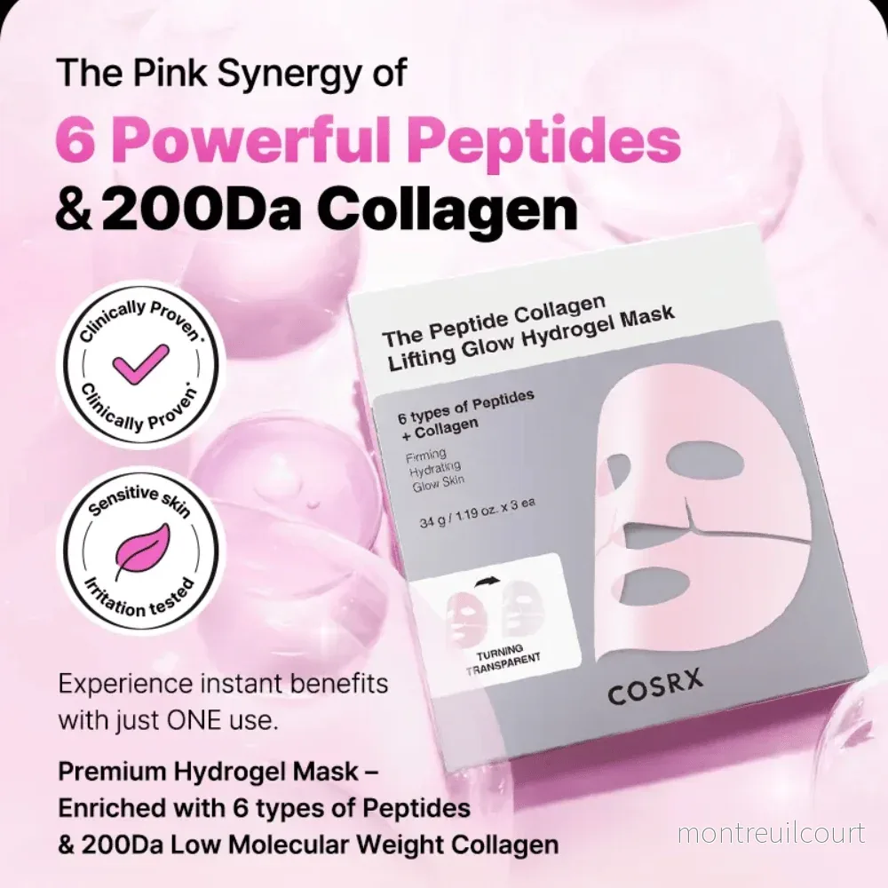 COSRX The Peptide Collagen Lifting Glow Hydrogel Mask (3 sheets) - Bild 3
