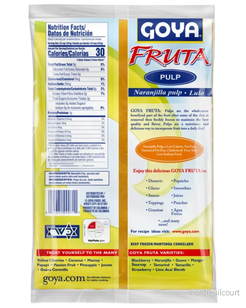 Polpa de Naranjilla Congelada / Frozen Naranjilla Fruit Pulp - Goya (250g) - Bild 2