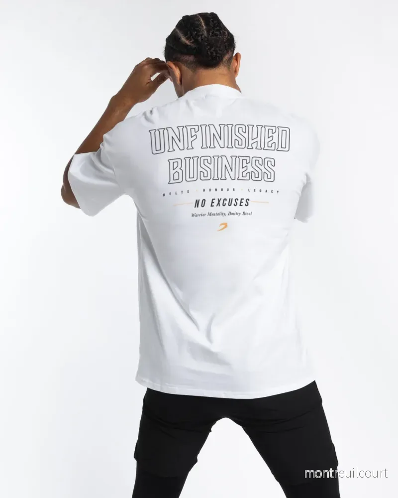 Bivol x BOXRAW Unfinished Business Oversized T-Shirt – Vit Bivol x BOXRAW Unfinished Business Oversized T-Shirt – Vit