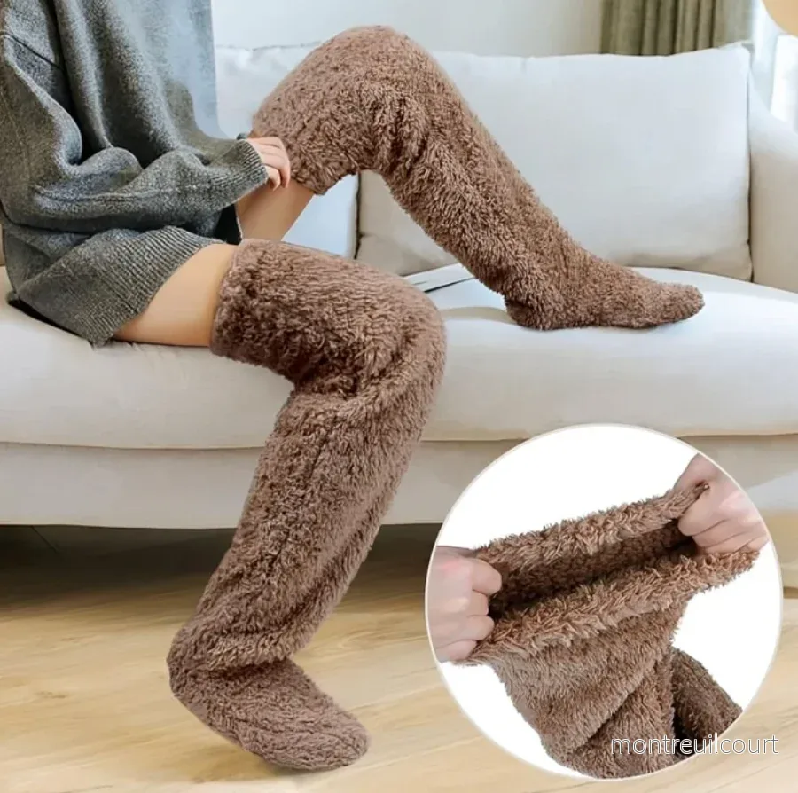 Fluffa – långa mysstrumpor i mjuk fleece - Bild 2