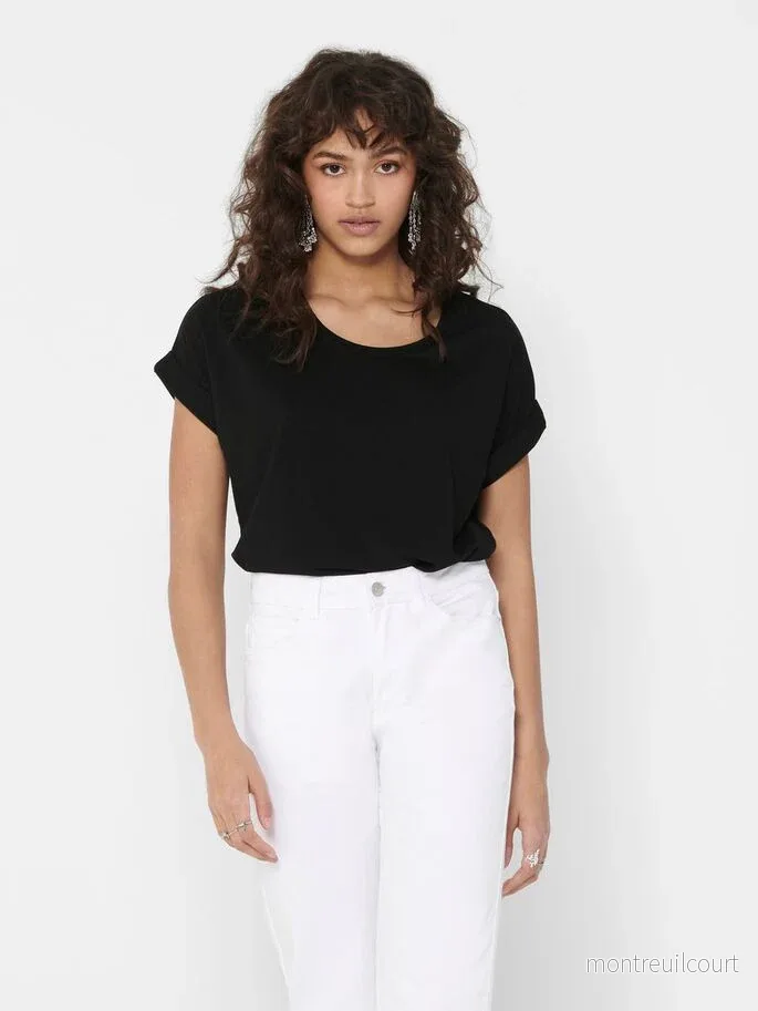 MOSTER O-NECK TOP – BLACK/SOLID BLAC