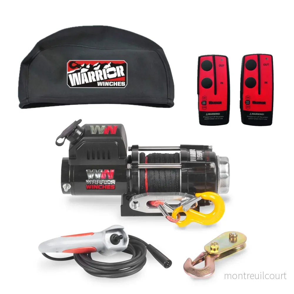 Warrior Winches Ninja 3500lb Vinsch 12V Armortek syntet + Fjärrkontroll + Kapell Paketdeal