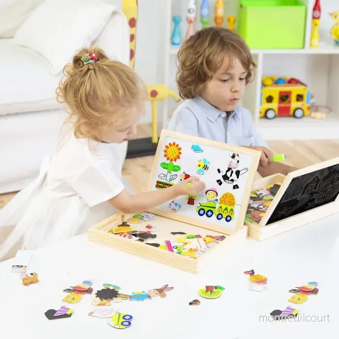 Montessori Ritbräda och Magnetpussel 2-i-1 - Bild 2