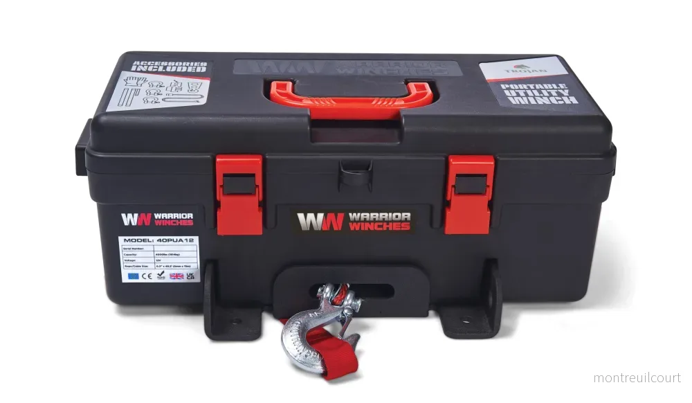 Warrior Winches Trojan 4000 Portabel Vinsch - Stålvajer 12V - Bild 2