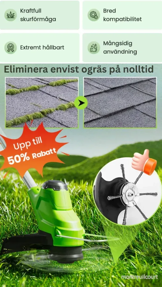 Universellt stålborsthuvud för effektiv trimning av trädgården - Bild 2