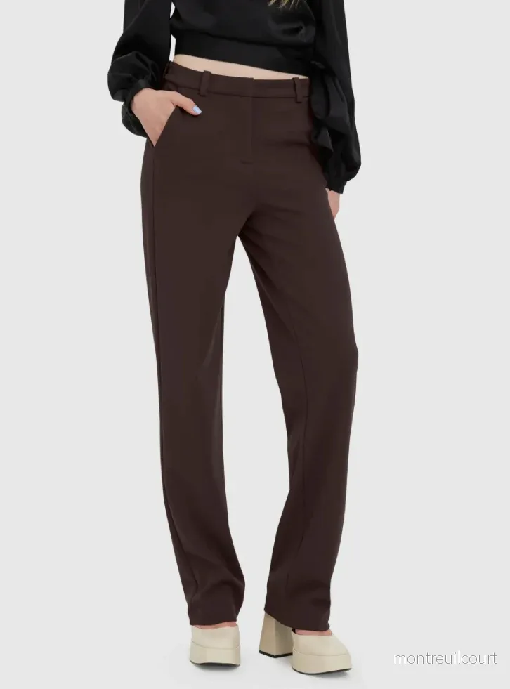 VEROMODA – ZAMIRA HW SLIM STRAIGHT PANT – CHOCOLATE TORTE VEROMODA – ZAMIRA HW SLIM STRAIGHT PANT – CHOCOLATE TORTE