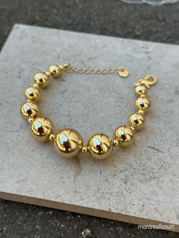 BOW19DETAILS – BEAD BRACELET – GOLD