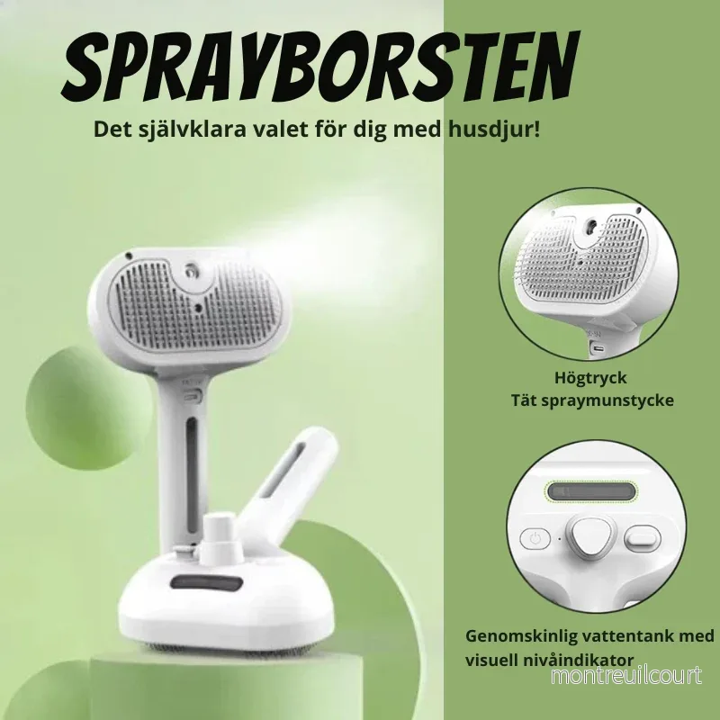 Multifunktionell ångborste – för katter och hundar