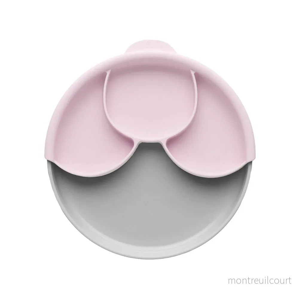 Healthy Meal Set barntallrik (Grey/Cotton Candy)