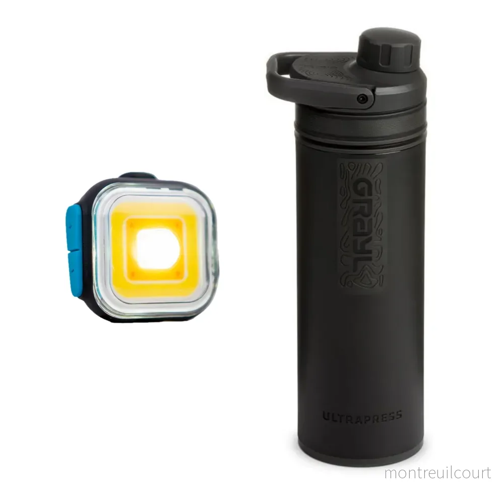 Grayl UltraPress Purifier Bottle Covert Black + MeolinQ Light01 Paketdeal Grayl UltraPress Purifier Bottle Covert Black + MeolinQ Light01 Paketdeal