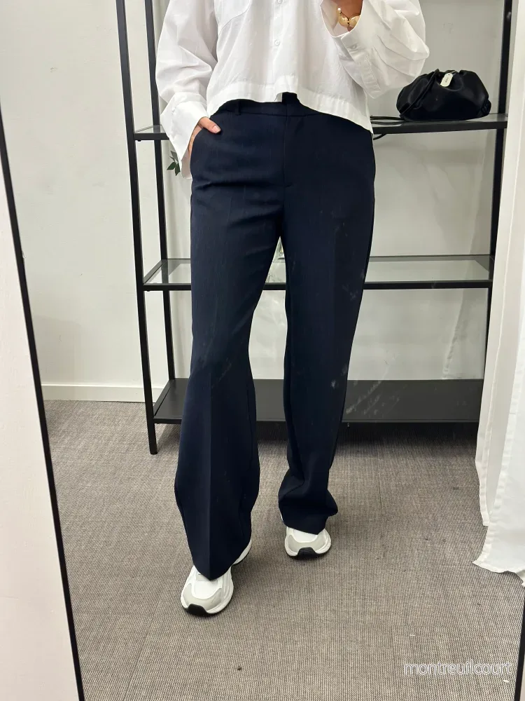 SELECTED FEMME – RITA MW WIDE PANT – DARK SAPPHIRE/MELANGE SELECTED FEMME – RITA MW WIDE PANT – DARK SAPPHIRE/MELANGE