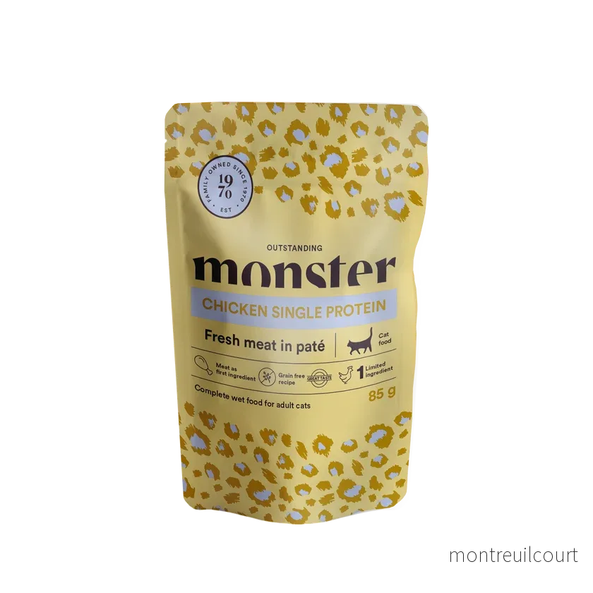 Monster Cat Pouches Adult Chicken 85g (8 pack) - Bild 3