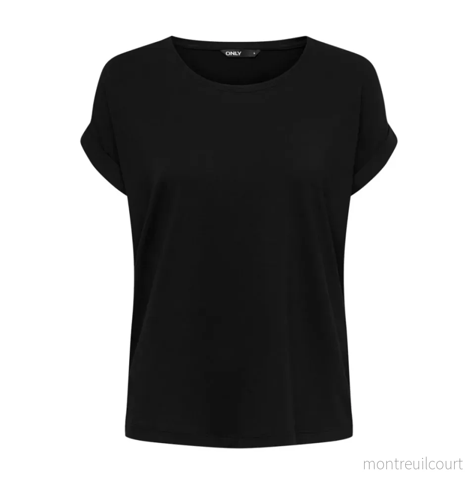MOSTER O-NECK TOP - BLACK/SOLID BLAC - Bild 2