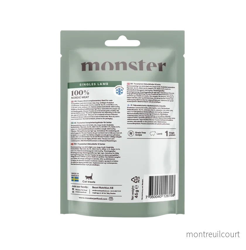 Monster Cat Treats Freezies Lamb 45g - Bild 2