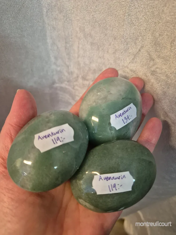 Grön aventurin - palmstone - Bild 2