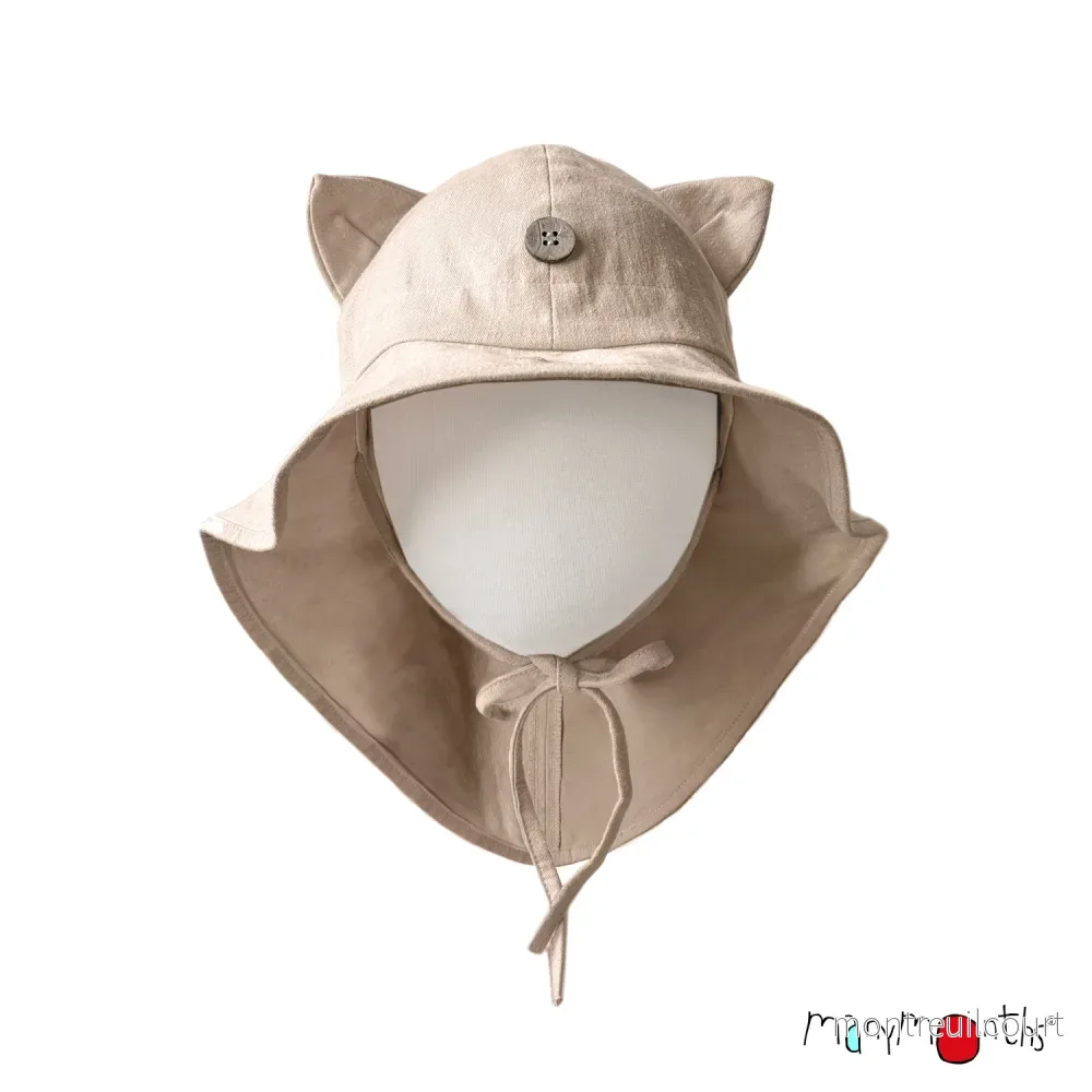 ManyMonths ECO Hempies Justerbar Sommarhatt Med Kattöron Frappé ManyMonths ECO Hempies Justerbar Sommarhatt Med Kattöron Frappé