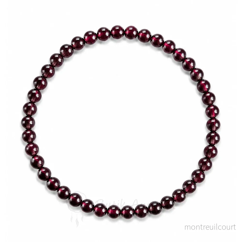 Armband granat små runda pärlor 3-4mm