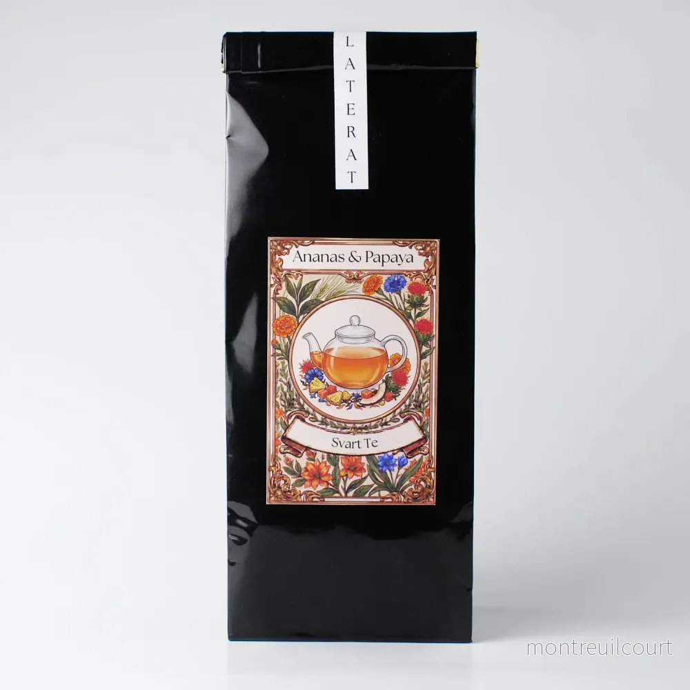 Premium Svart Te - Ananas & Papaya - 100 g