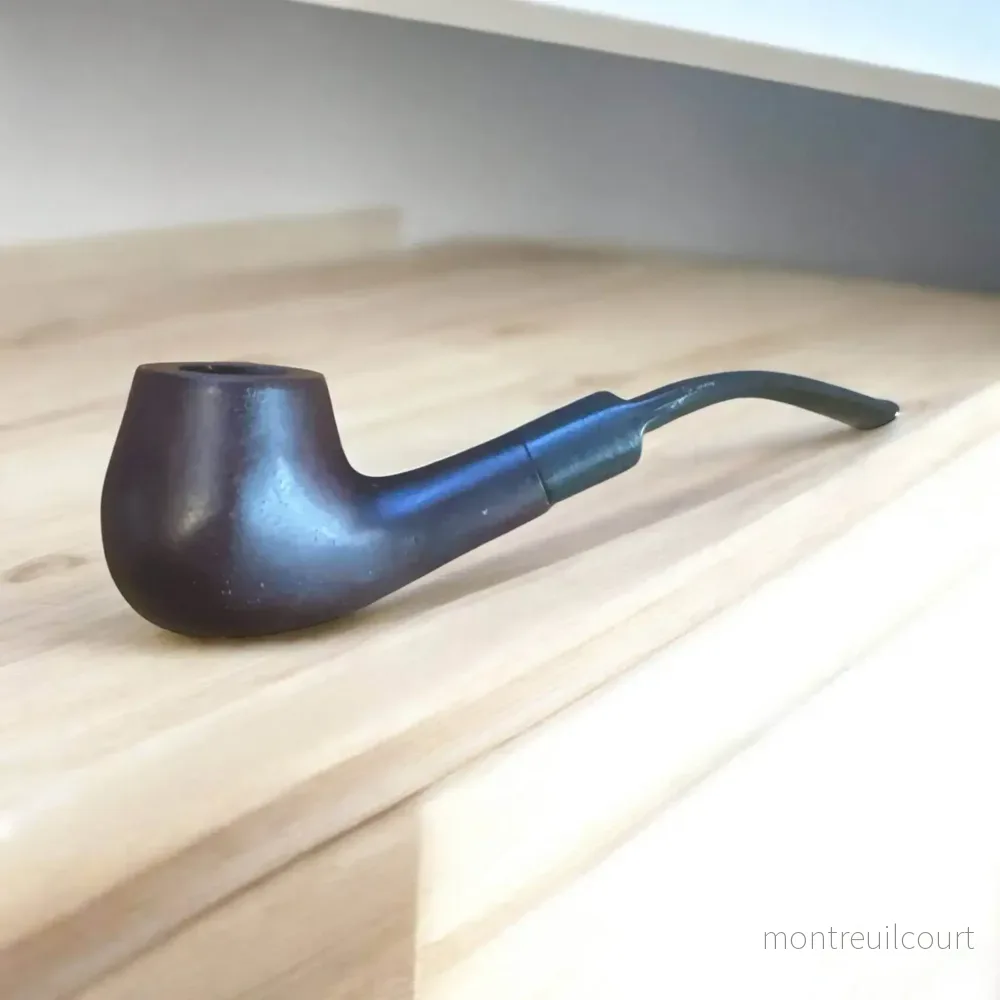 Brandy Träpipa – Rödbrun Matt | Halvböjd Tobakspipa i Klassisk Design - Bild 3