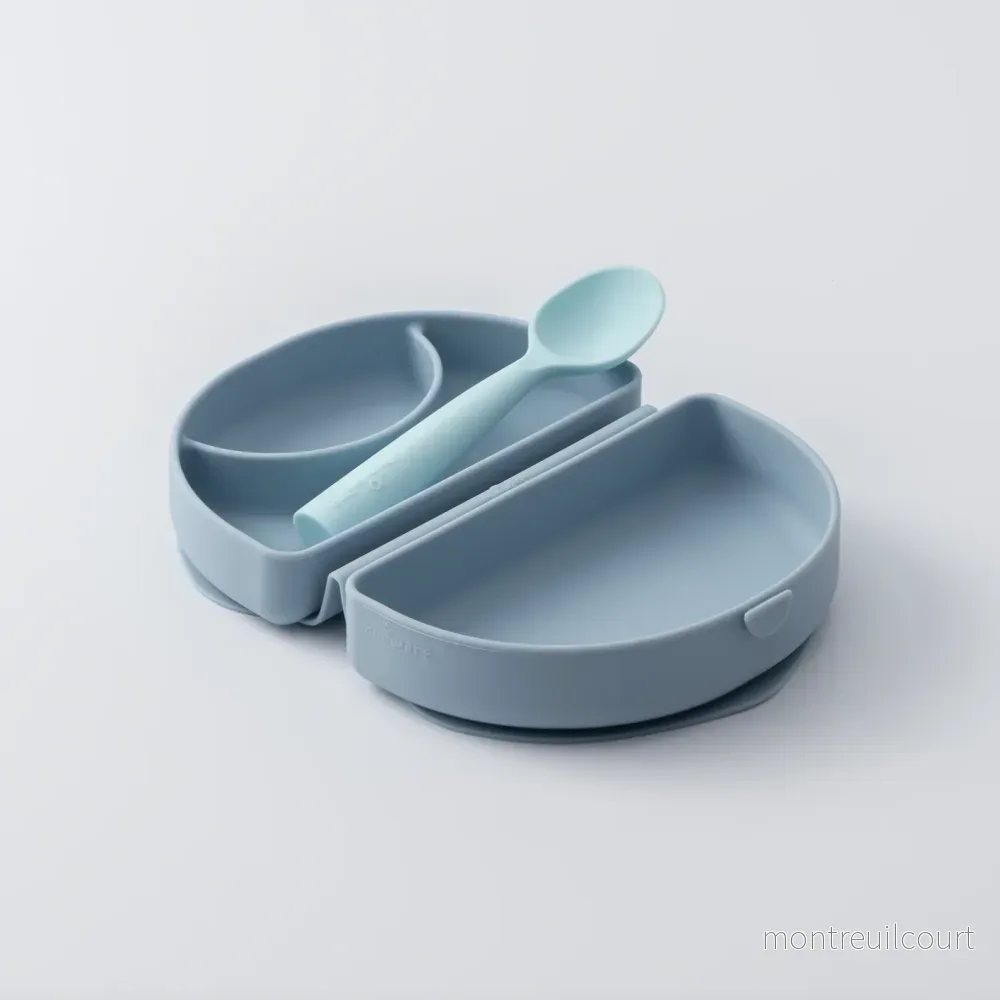 Fold & Scoop – tallrik + sked (Chicory/Aqua) Fold & Scoop – tallrik + sked (Chicory/Aqua)