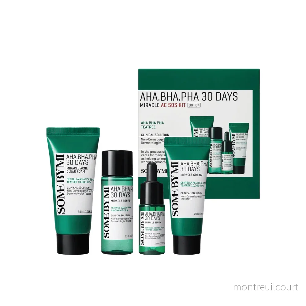 SOME BY MI AHA BHA PHA 30 Days Miracle AC SOS Kit 4 delar SOME BY MI AHA BHA PHA 30 Days Miracle AC SOS Kit 4 delar