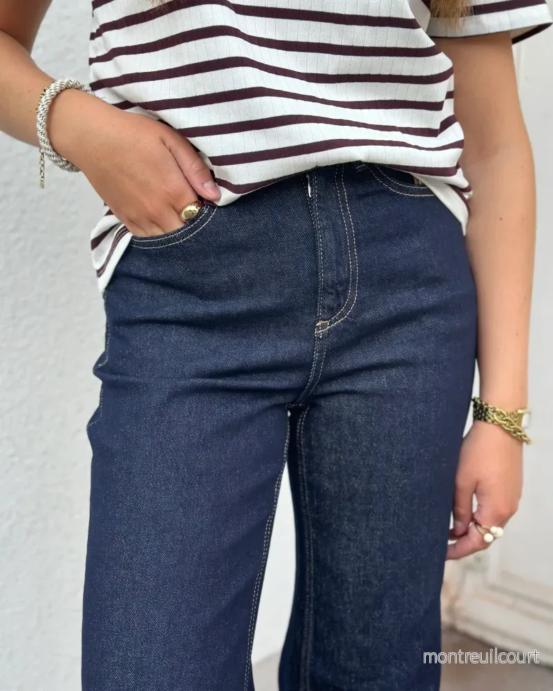 VERO MODA - TESSA HR WIDE JEANS RA369 - DARK BLUE DENIM/RINSE - Bild 3