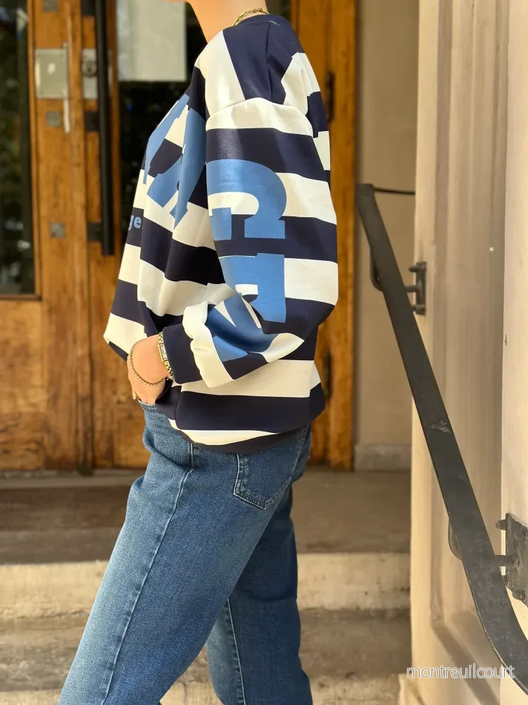MARTA - NERINA SWEATSHIRT 22659S - BLUE/JEANS - Bild 3
