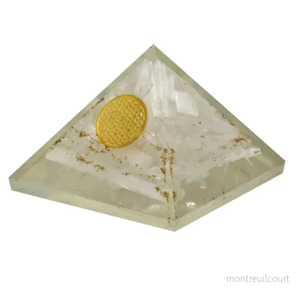Orgonit pyramid Selenit Livets blomma - Bild 2