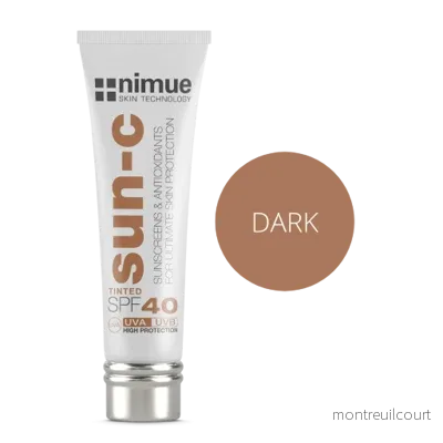SPF 40, Sunscreens & antioxidants, tinted dark, tub,60ml