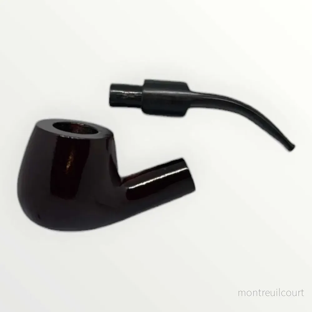 Pipa Betsad – Klassisk Träpipa i Mörkrödbrun Bent Billiard (141mm) - Bild 3