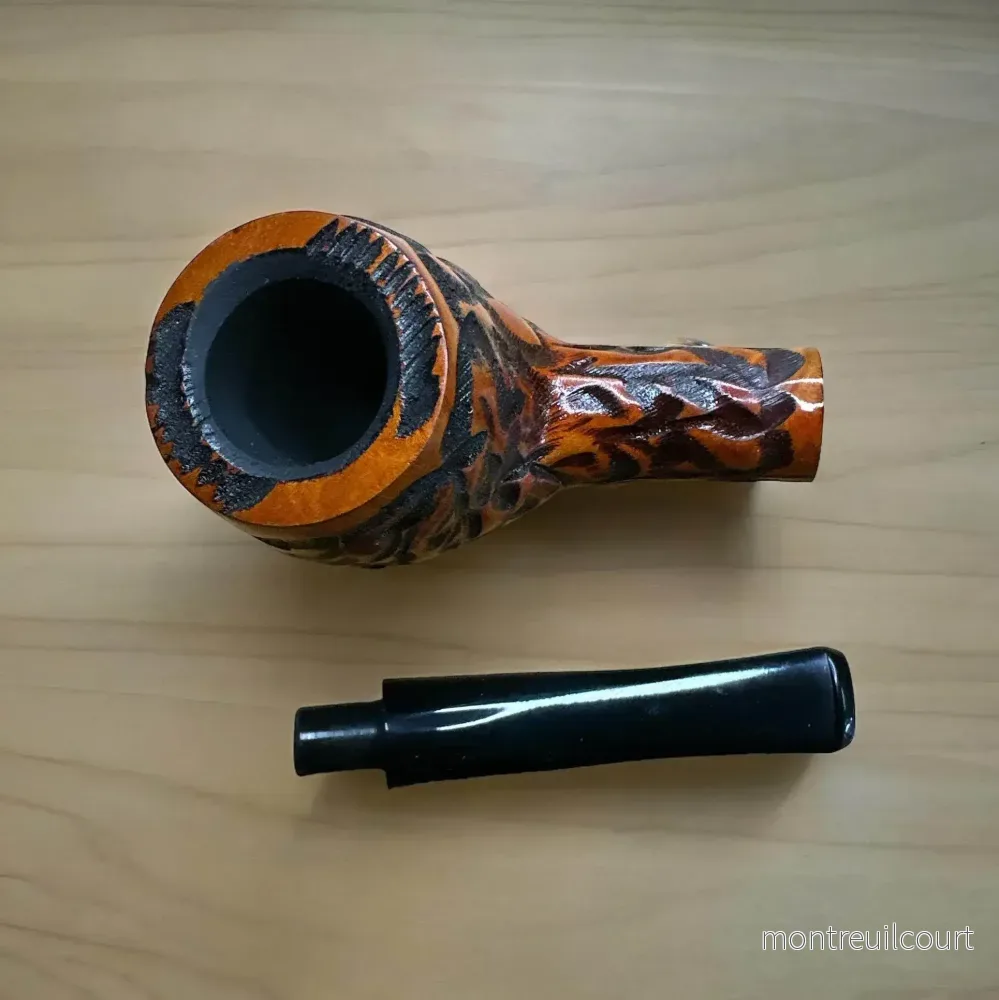 Lorenzo Spitfire Sport Rusticated Diamond Shank Briar Pipa – Elegant och Robust Design för Enastående Piprökning - Bild 3