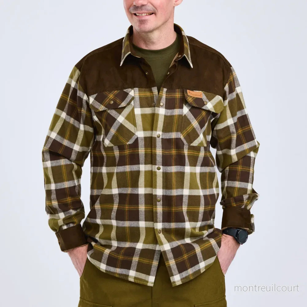 Pinewood Men’s Douglas Shirt – Olivegreen/Cr.white Pinewood Men’s Douglas Shirt – Olivegreen/Cr.white