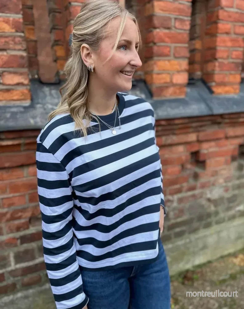 SELECTED FEMME – ESSENTIAL LS STRIPED BOXY TEE – DARK SAPPHIRE/BRIGHT WHITE SELECTED FEMME – ESSENTIAL LS STRIPED BOXY TEE – DARK SAPPHIRE/BRIGHT WHITE