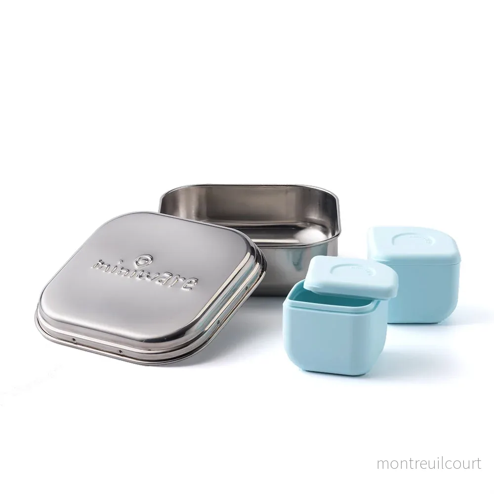 GrowBento – matlåda & silipods (Chrome/Aqua) GrowBento – matlåda & silipods (Chrome/Aqua)