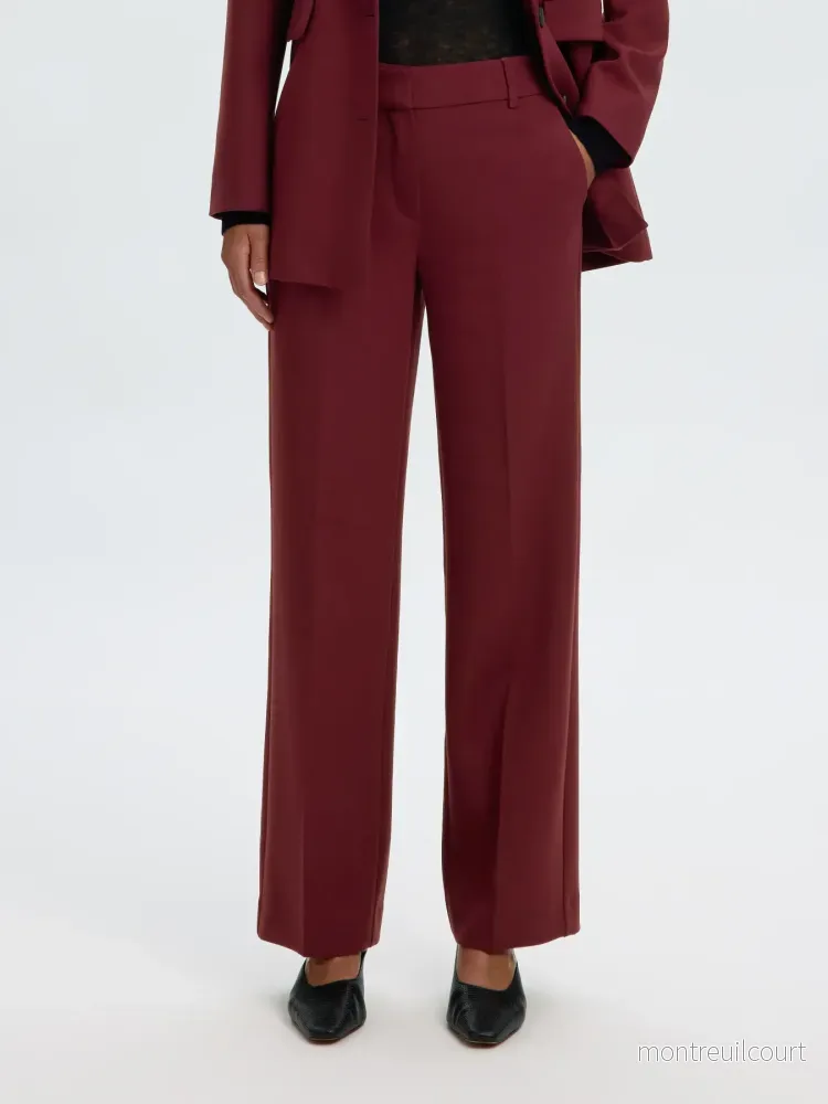 SELECTED FEMME – RITA MV WIDE PANT – TAWNY PORT MELANGE SELECTED FEMME – RITA MV WIDE PANT – TAWNY PORT MELANGE
