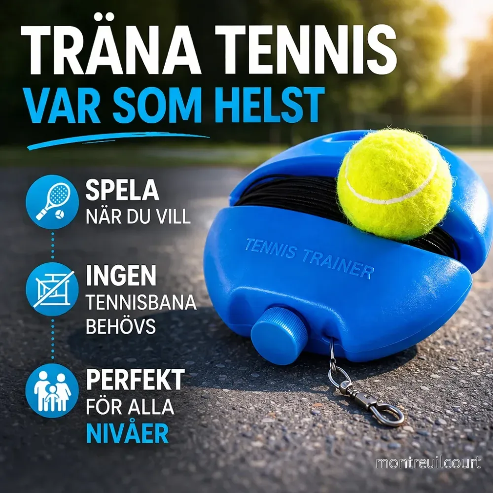 Portabel tennistränare med reboundboll
