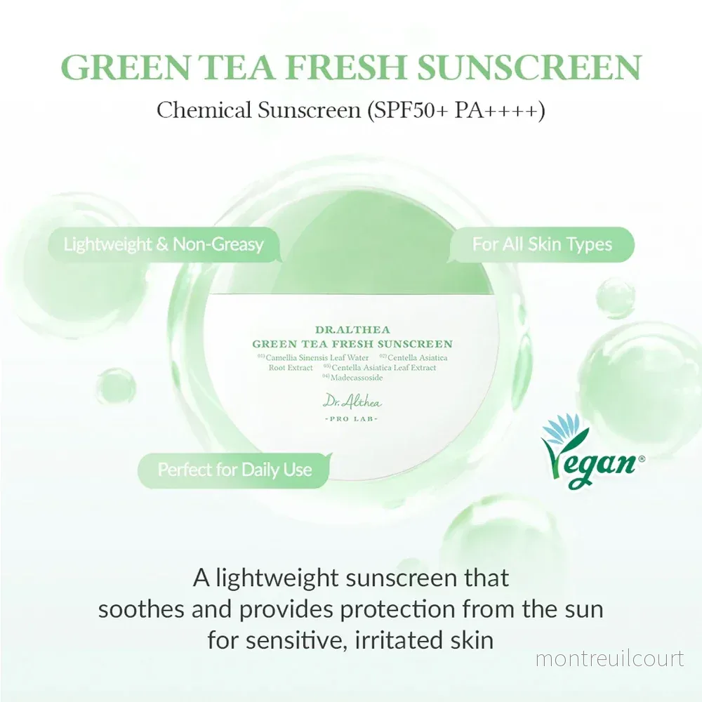 Dr. Althea - Green Tea Fresh Sunscreen, SPF50+ PA++++ (45ml) - Bild 2